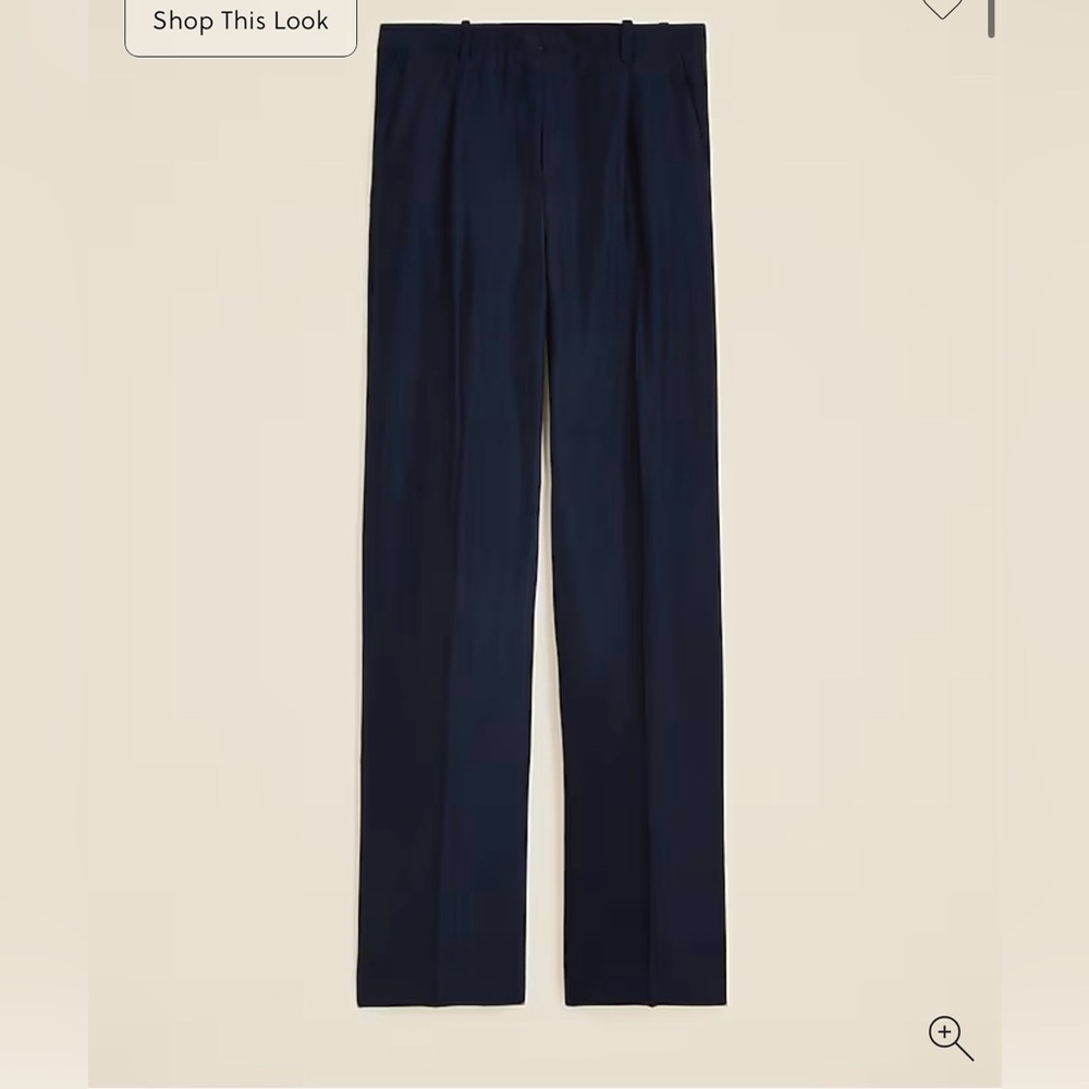 J. Crew Petite Essential wide-leg pant in textured satin - Picture 4 of 5